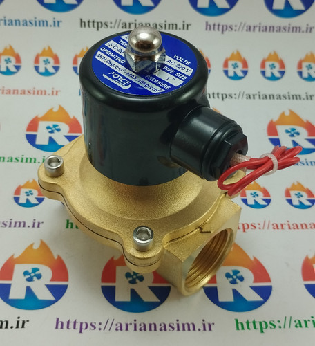 شیر برقی نیمه صنعتی سایز 1 اینچ 220 ولت برند FORCE مدل 2W-250-25