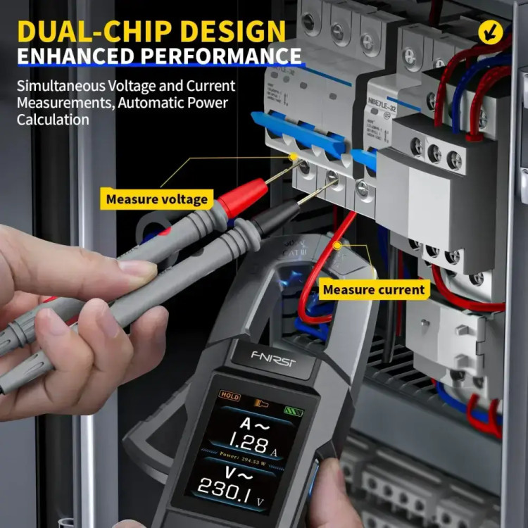 آمپرمتر کلمپی هوشمند FNIRSI مدل DMC-100