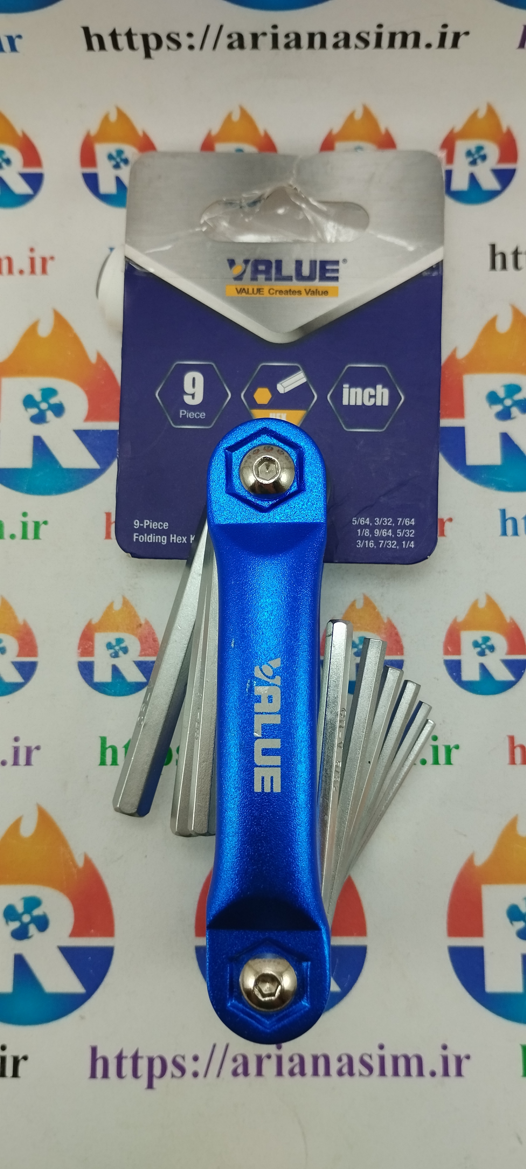 دسته آچار آلن 9 عددی VALUE