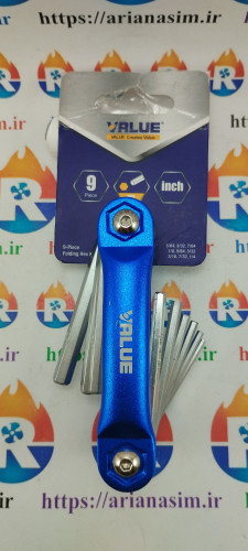 دسته آچار آلن 9 عددی VALUE