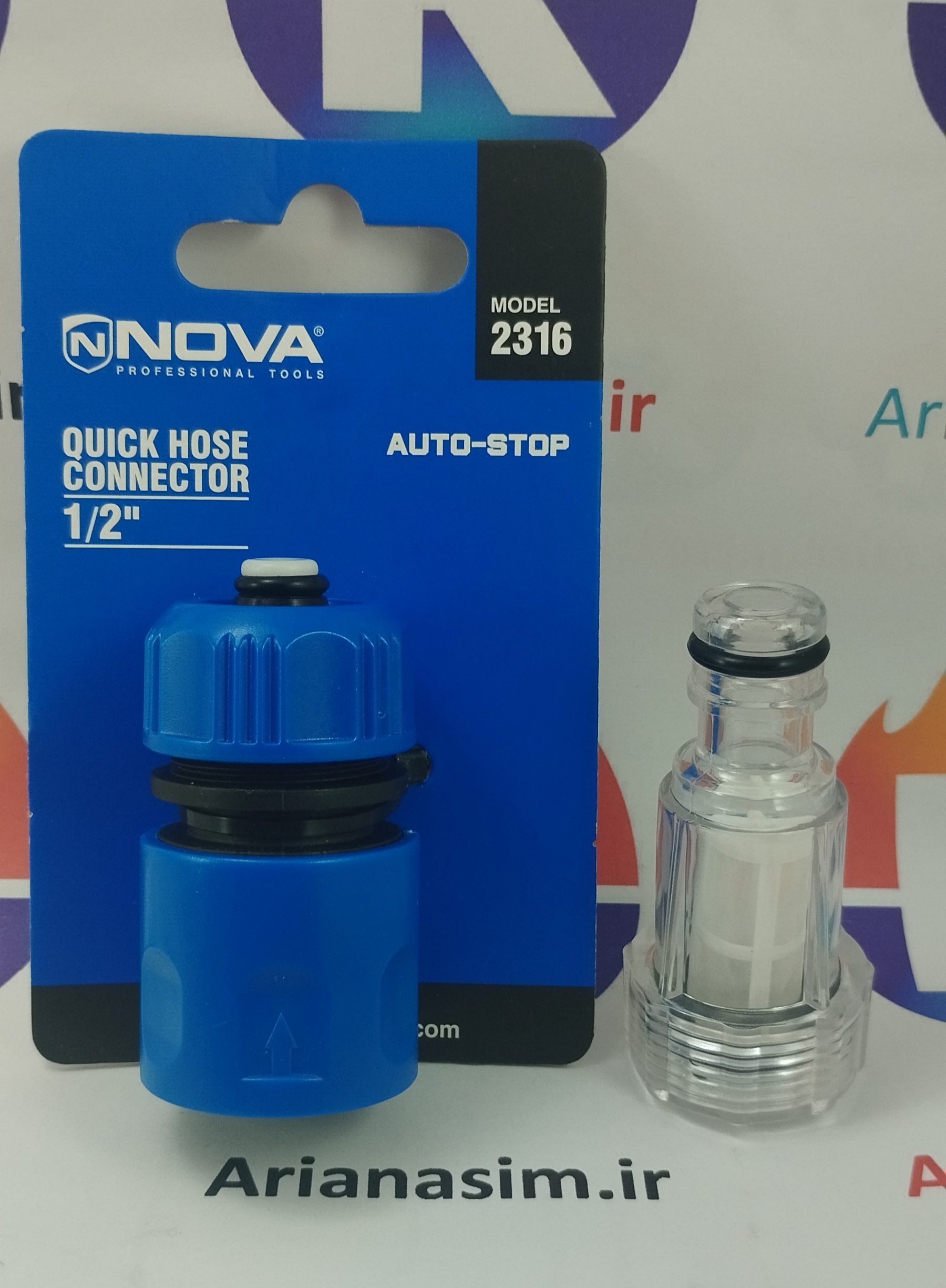 مجموعه کوپلینگ و سرشلنگی فیلتر شیشه ای کارواش فشار بالا درجه یک برند NOVA